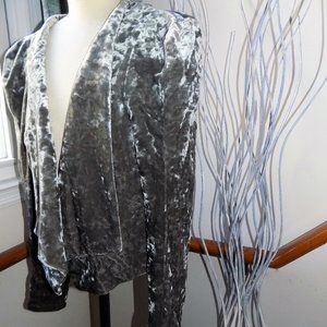 ATMOSPHERE Gray Crush Velvet Ladies Jacket Women's Size 12